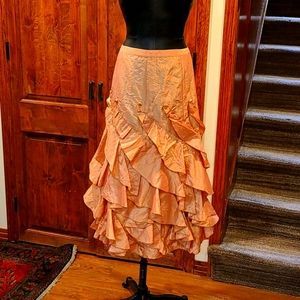 Incredible Iridescent Taffeta Ruffle Skirt